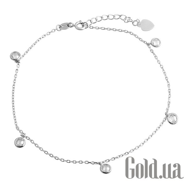 

Браслет на ногу Fresh Jewelry, Серебряный браслет на ногу с куб. циркониями, 23