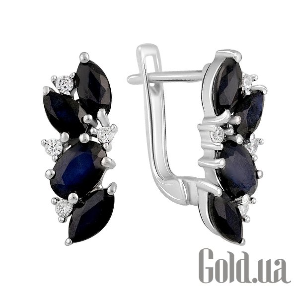 

Серьги Fresh Jewelry, Серебряные серьги с куб. циркониями и сапфирами