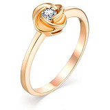 Золотое кольцо с бриллиантом, 1636673