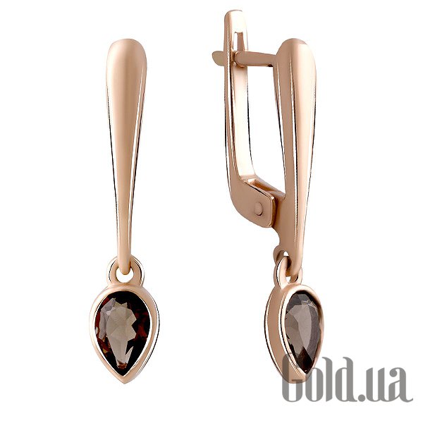 

Серьги с подвесками Fresh Jewelry, Золотые серьги с раухтопазами