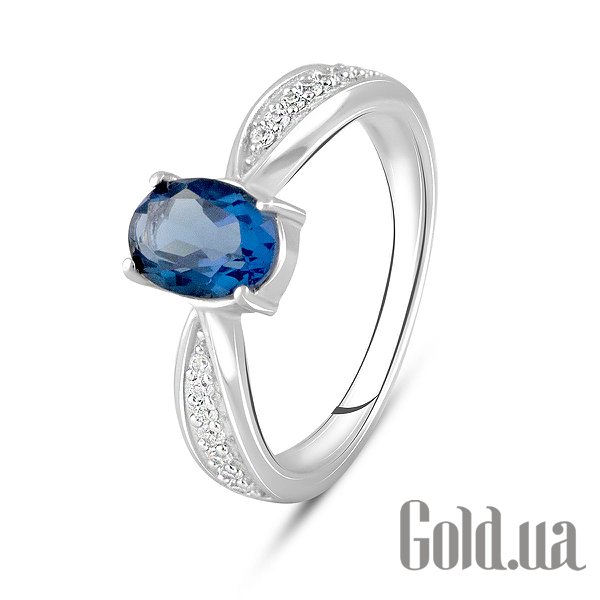 

Женские кольца Fresh Jewelry, Женское серебряное кольцо с куб. циркониями и синт. танзанитом, 18