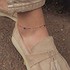 Золотой браслет на ногу с куб. циркониями - фото 2