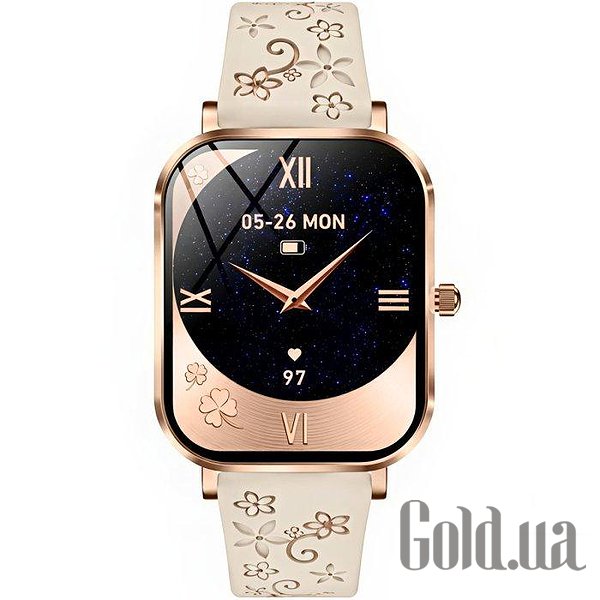 UWatch Смарт часы Smart Miami Beige Flower 3914 bt3914