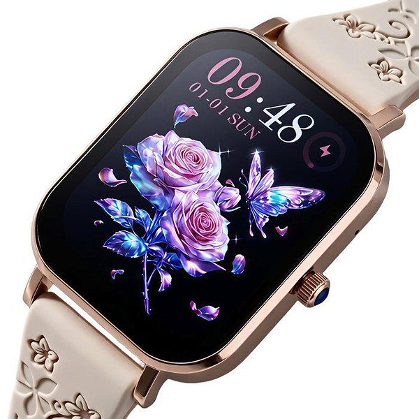 UWatch Смарт часы Smart Miami Beige Flower 3914 bt3914 – изображение 2