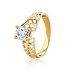 Золотое кольцо с  камнем Swarovski - фото 1