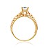 Золотое кольцо с  камнем Swarovski - фото 2