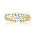 Золотое кольцо с  камнем Swarovski - фото 3