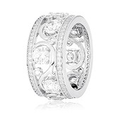 Женское серебряное кольцо с куб. циркониями, 572225
