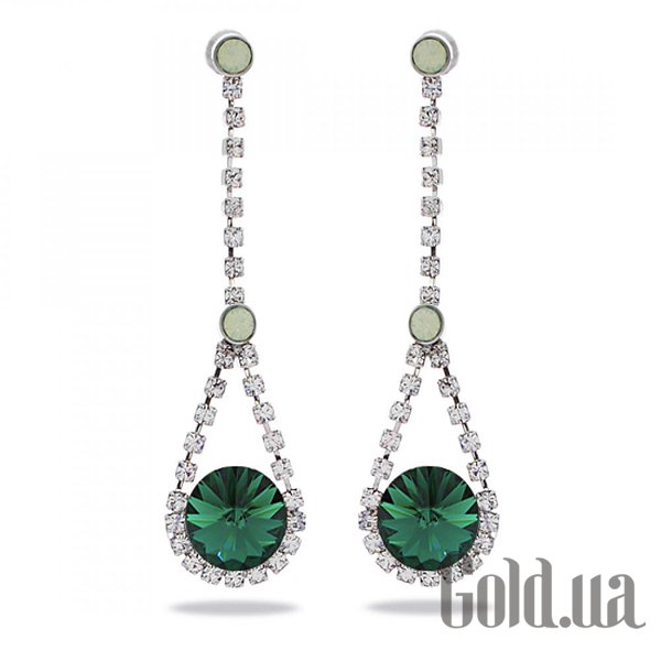 

Серьги с подвесками Kobi, Стальной, Серьги с кристаллами Swarovski