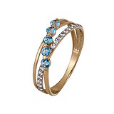 Женское золотое кольцо с топазами, 1516354