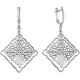 Срібні сережки з куб. цирконіями, 1528386