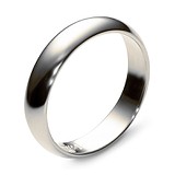 Cеребряное обручальное кольцо в позолоте, 1556034