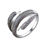Женское серебряное кольцо с куб. циркониями, 1614402