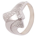 Женское серебряное кольцо с куб. циркониями, 1621058
