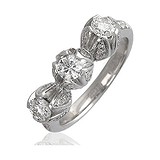 Женское золотое обручальное кольцо с бриллиантами, 1629250