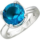 Женское серебряное кольцо с кристаллом Swarovski, 1635906