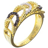Женское золотое кольцо с бриллиантами, 1648450