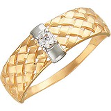 Женское золотое кольцо с куб. цирконием, 1652546