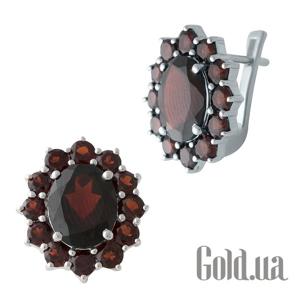 

Серьги Fresh Jewelry, Серебряные серьги с гранатами