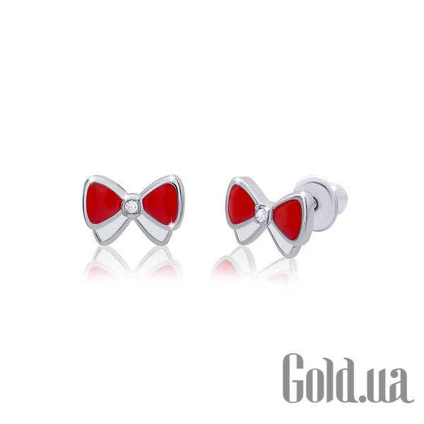 

Детские серьги UMa&UMi, Серебряные серьги с Swarovski Zirconia и эмалью