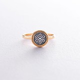 Женское серебряное кольцо в позолоте (onx112300), фото