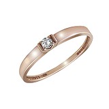Золотое кольцо с бриллиантом 0,06 карат, 1746754