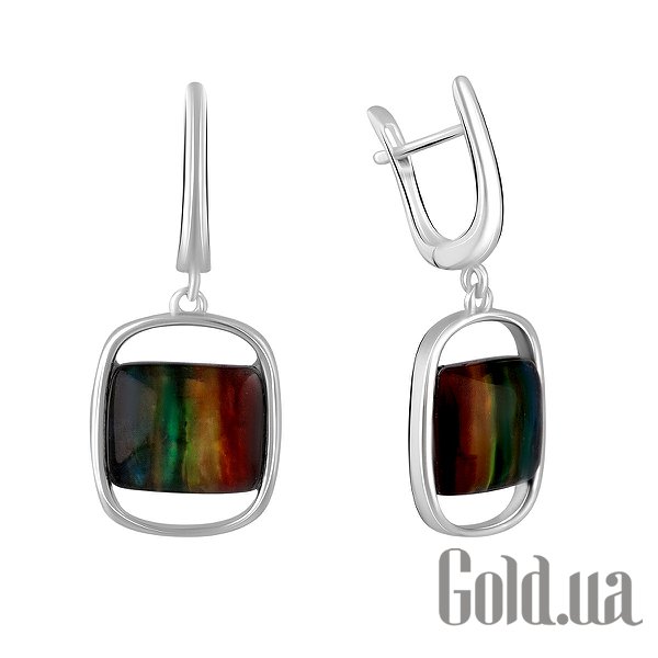 

Серьги с подвесками Fresh Jewelry, Серебряные серьги с аммолитами