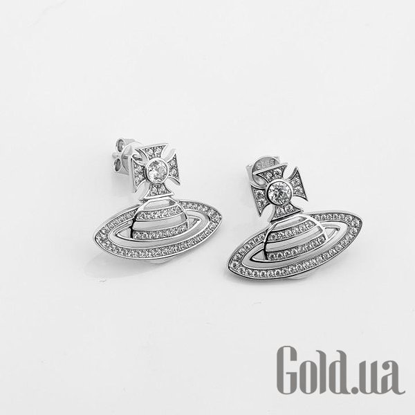 Серебряные серьги с куб. циркониями DIA3203236