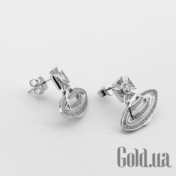 Серебряные серьги с куб. циркониями DIA3203236 – изображение 2