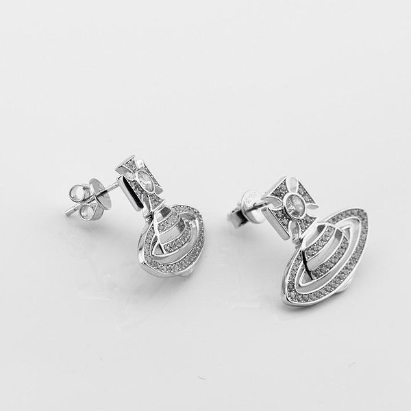 Серебряные серьги с куб. циркониями DIA3203236 – изображение 2
