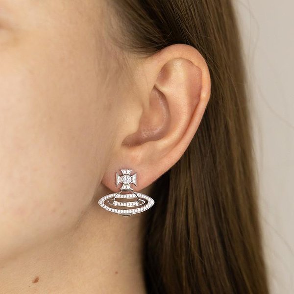Серебряные серьги с куб. циркониями DIA3203236 – изображение 3