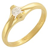 Золотое кольцо с бриллиантом, 1619779