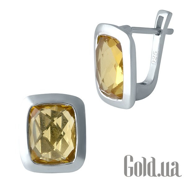 

Серьги Fresh Jewelry, Серебряные серьги с синт. цитринами