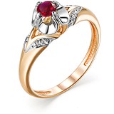 Женское золотое кольцо с рубином, 1703747