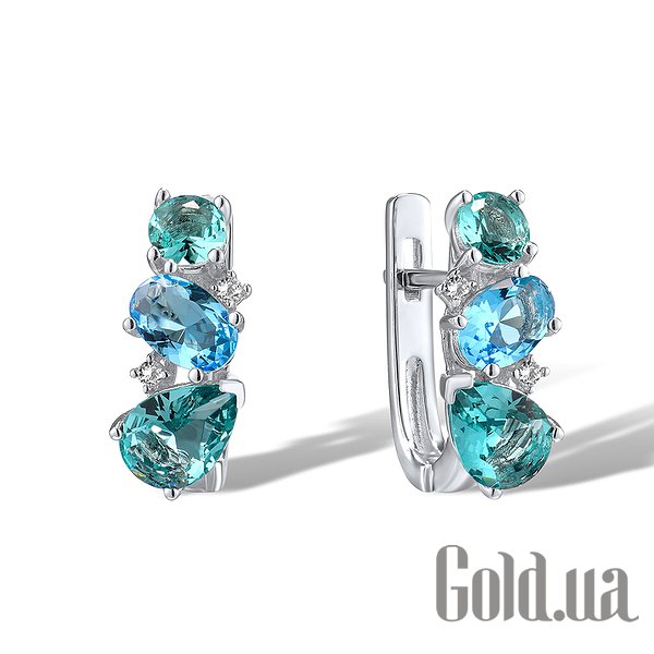 

Серьги Lurie Jewelry, Серебряные серьги с куб.циркониями и хрусталем