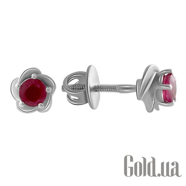 

Серьги-гвоздики Fresh Jewelry, Серебряные серьги с рубинами