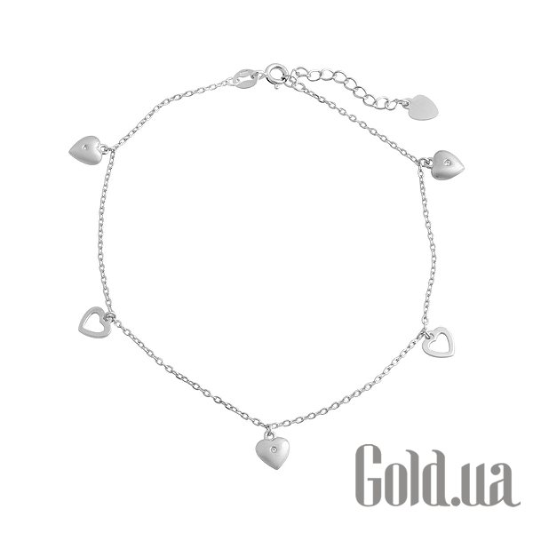 

Браслет на ногу Fresh Jewelry, Серебряный браслет на ногу с куб. циркониями, 23