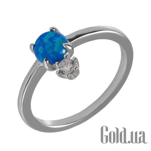 

Женские кольца Silvex925, Женское серебряное кольцо с опалом и куб. цирконием, 15.5