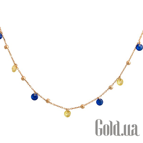 

Колье Fresh Jewelry, Золотое колье с куб. циркониями, 40