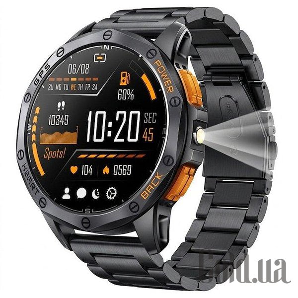 UWatch Смарт часы Smart GPS Max Steel Black 3924 bt3924