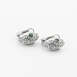 Серебряные серьги с куб. циркониями, 1800771