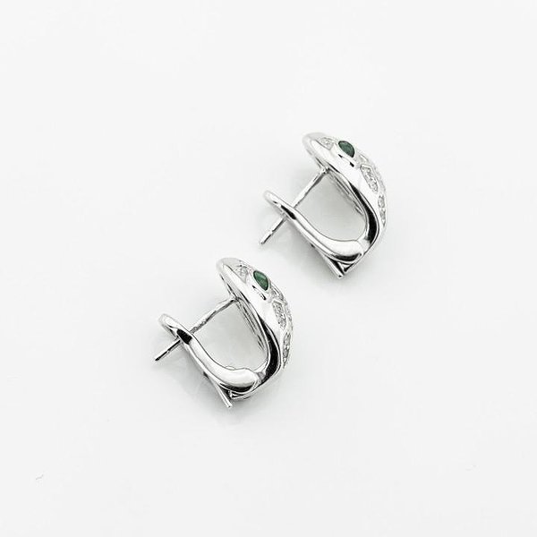 Серебряные серьги с куб. циркониями DIA3203231 – изображение 2