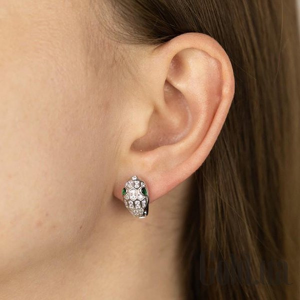 Серебряные серьги с куб. циркониями DIA3203231 – изображение 3