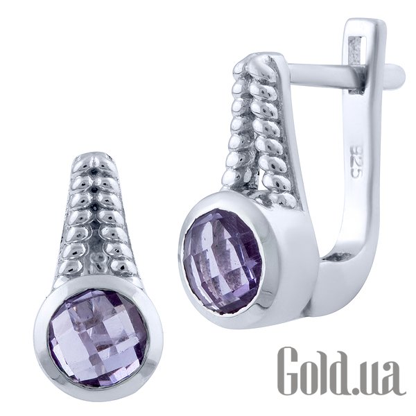 

Серьги Fresh Jewelry, Серебряные серьги с аметистами