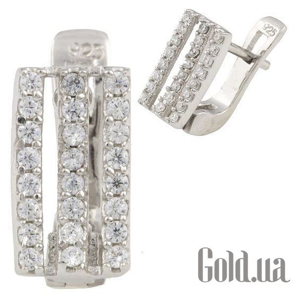 

Серьги Fresh Jewelry, Серебряные серьги с куб. циркониями