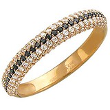 Золотое обручальное кольцо с куб. циркониями, 1615428