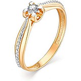 Золотое кольцо с бриллиантом, 1622852