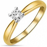 Золотое кольцо с бриллиантом, 1657412