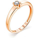Золотое кольцо с бриллиантом, 1667652