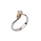 Золотое кольцо с бриллиантом, 1688132